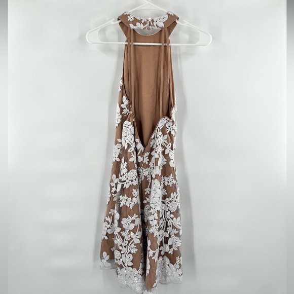 Dress the population brown sequin halter dress S - Picture 6 of 11